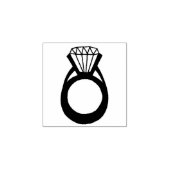 Diamond Verloving Ring Bling Fashionista Bride Rubberstempel (Afrduk)