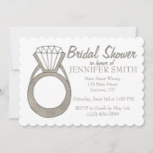 Diamond Verloving Ring Bling Vrijgezellenfeest Par Kaart (Voorkant)