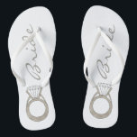 Diamond Verloving Ring Bling Wedding BRIDE Teenslippers<br><div class="desc">Voorziet een originele tellersillustratie van een mousserende diamantring, met BRIDE in een leuk doopvont. Ideaal voor verlovingen, bruiloften, vrijgezellenfeesten, bacheloretfeesten en nog veel meer! De ontwerper is beschikbaar aan creëer en uploadt douaneontwerpen om de kleuren en de thema's van uw bruiloft aan te passen-klik "deze Ontwerper"vragen om met het ontwerpproces...</div>