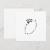 Diamond Verloving Ring Kaart (Voorkant / Achterkant)