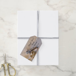 Diamond Verloving Ring Parels Bruiloft Favor Label Cadeaulabel