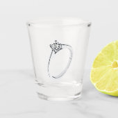 Diamond Verloving Ring Shot Glas (Voorkant)