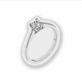 Diamond Verloving Ring Sticker (Voorkant)