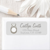 Diamond Verloving Ring Vrijgezellenfeest Bride Lab Etiket (Insitu)