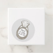 Diamond Verloving Ring Wedding Vrijgezellenfeest Bedankjes Labels (In situ)