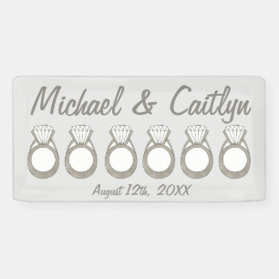 Diamond Verloving Ring Wedding Vrijgezellenfeest Spandoek