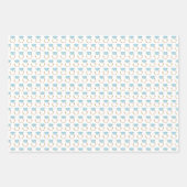 Diamond Verloving Wedding Ring Pattern Inpakpapier Vel (Voorkant 3)