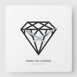Diamond Vierkante Klok