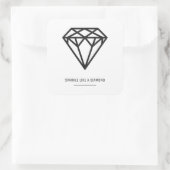 Diamond Vierkante Sticker (Tas)