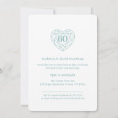 Diamond viert 60 jaar liefde feest uitnodigt kaart (Achterkant)