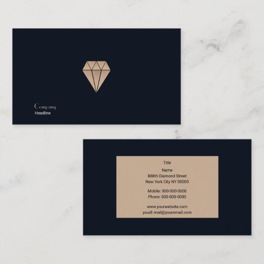 Diamond Visitekaartje (Voorkant / Achterkant)