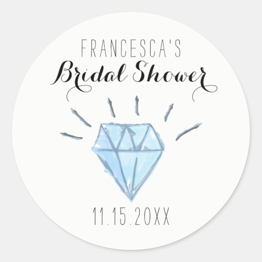 Diamond Vrijgezellenfeest Favor Stickers - Dank u (Voorkant)