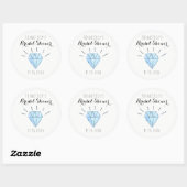 Diamond Vrijgezellenfeest Favor Stickers - Dank u (Vel)