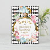 Diamond Watch Alice Wonderland Hartelijk dank Kaart (Staand voorkant)