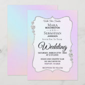 *~* Diamond Waterverf Gradient Pastel Wedding Kaart (Voorkant / Achterkant)