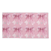 Diamond waterverf Roze Coquette Bow Kussensloop (Achterkant-Links)