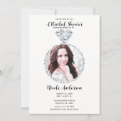 Diamond Wedding Bling Ring Vrijgezellenfeest Foto Kaart (Voorkant)