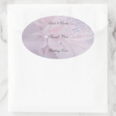 Diamond Wedding Hartelijk dank Ovale Sticker (Tas)