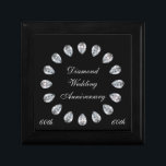 Diamond Wedding Jubileum Cadeaudoosje<br><div class="desc">Een cadeaudoos voor het kleine Diamond Wedding Jubileum. Thema - 60e stijlvolle elegante sierjuwelen decoratieve echtgenote</div>