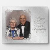 Diamond Wedding Jubileum Foto Plaque Fotoplaat (Voorkant)