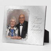 Diamond Wedding Jubileum Foto Plaque Fotoplaat (Zijkant)