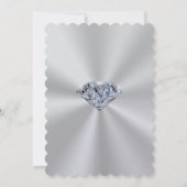 Diamond Wedding Jubileum Invitations, JOUW TEKST Kaart (Achterkant)