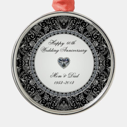 Diamond Wedding Jubileum Ornament (Voorkant)