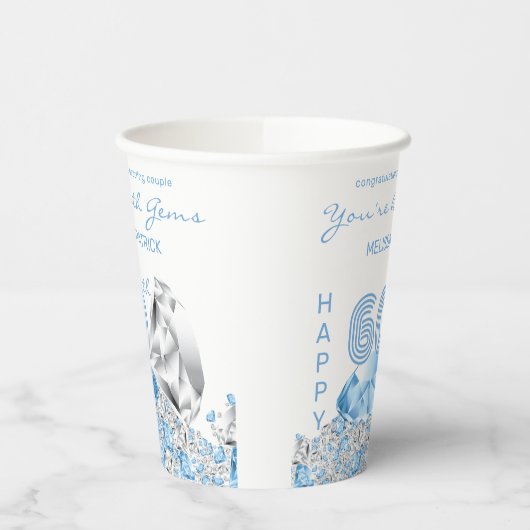 Diamond Wedding Jubileum Papieren Bekers (Links)