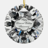 Diamond Wedding Jubileum Round Ornament (Voorkant)