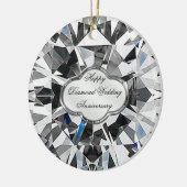 Diamond Wedding Jubileum Round Ornament (Links)