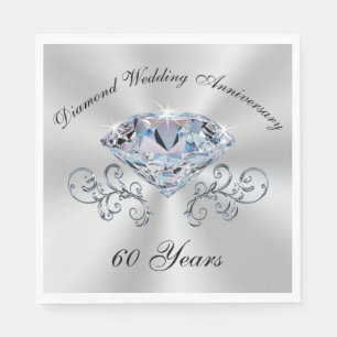 Diamond Wedding Jubileum servetten BULK Kortingen