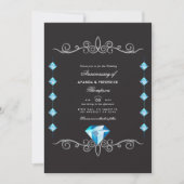 Diamond Wedding Jubileum Uitnodiging (Voorkant)