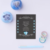 Diamond Wedding Jubileum Uitnodiging Flyer (Enkel)