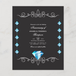 Diamond Wedding Jubileum Uitnodiging Flyer
