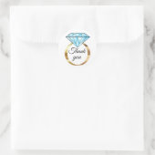 Diamond Wedding Ring Hartelijk dank Ronde Sticker (Tas)