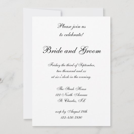 Diamond Wedding Ring Set Engagement Party Kaart (Achterkant)