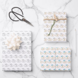 Diamond Wedding Rings Inpakpapier Vel