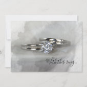 Diamond Wedding Rings over de uitnodiging tot een  (Voorkant)