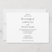 Diamond Wedding Rings over de uitnodiging tot een  (Achterkant)