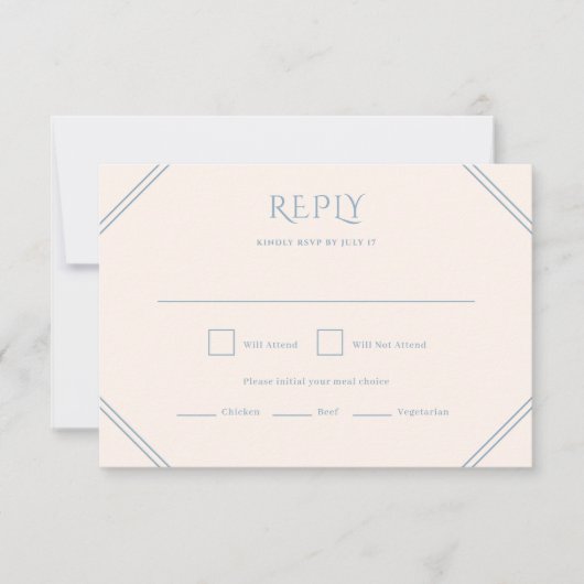 Diamond Wedding RSVP Kaart (Voorkant)