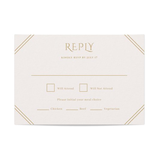 Diamond Wedding RSVP Kaart