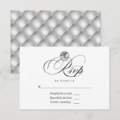 Diamond Wedding RSVP Kaart (Voorkant / Achterkant)