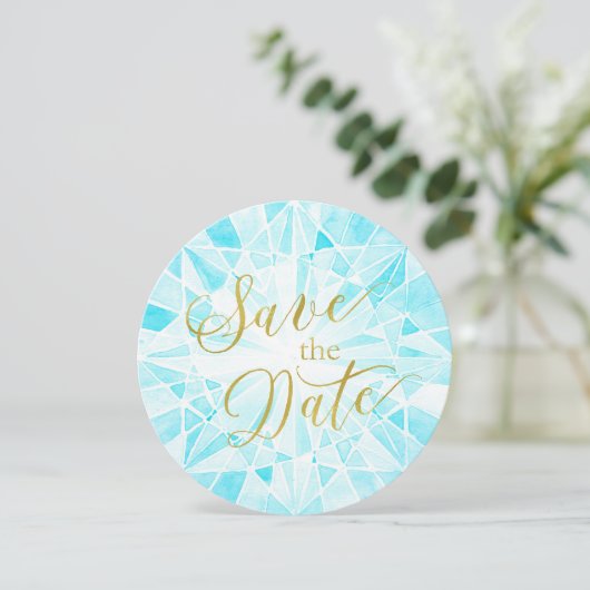 Diamond Wedding Save the Date (Staand voorkant)