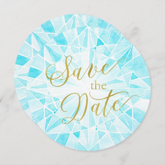Diamond Wedding Save the Date (Voorkant / Achterkant)