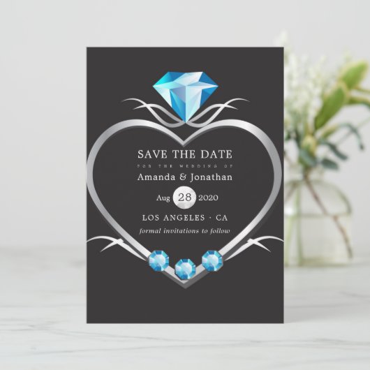 Diamond Wedding Save The Date (Staand voorkant)