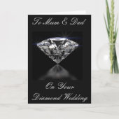 DIAMOND WEDDING WENSKAART KAART (Voorkant)