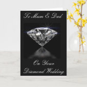 DIAMOND WEDDING WENSKAART KAART (Gele Bloem)