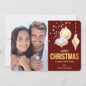 Diamond White Gold-kerstboompannen Foto Feestdagenkaart (Voorkant)