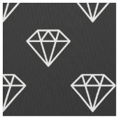 Diamond - wit op zwart stof (Close Up)