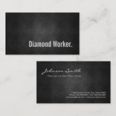 Diamond Worker Cool Black Metal Simpliciet Visitekaartje (Voorkant / Achterkant)